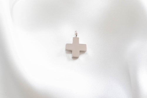 Cruz Suiza oro blanco Aurana Joyeria
